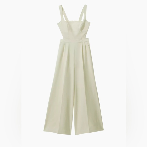 Reiss Dion Open-Back Wide Leg Jumpsuit in Ivory - Picture 2 of 7